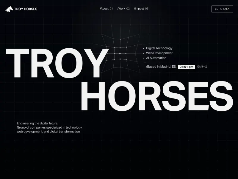 Captura de la web troyhorses.com